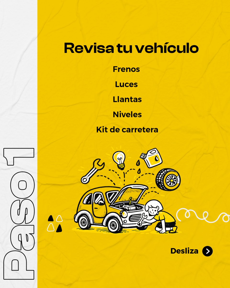 MinTransporteCo's tweet photo. Si vas a viajar este fin de semana, haz de la prevención tu mejor copiloto. 🚗💛
Antes de salir, regálate unos minutos para revisar lo esencial: tu vehículo, tu ruta y tu estado. Tres pasos simples que pueden marcar la diferencia entre un buen viaje y uno inolvidable. https://t.co/wBSmGJPnm2