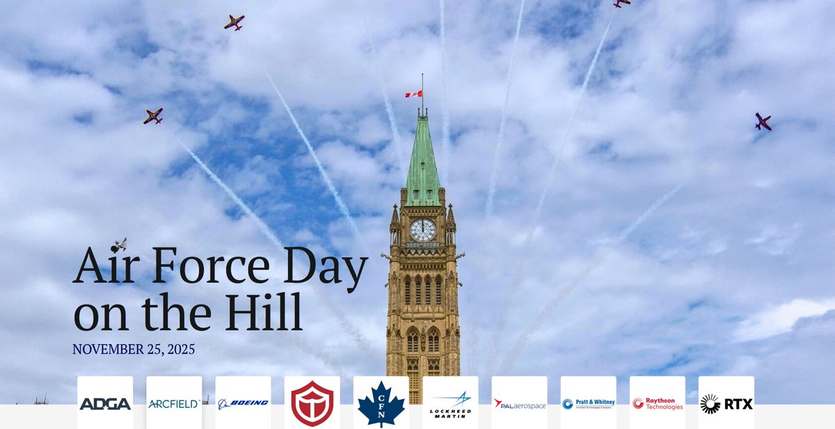 arcfieldcanada's tweet photo. We're proud to be a sponsor for the upcoming Air Force Day on the Hill next Tuesday, May 5th 2026.  This annual event in Ottawa brings together the @ARC_RCAF, its Association, &amp; parliamentarians to recognize the service of RCAF &amp; the contributions to Canada’s aerospace &amp; defence. https://t.co/cZHDEchsGI