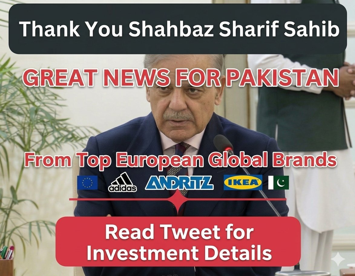 MBasit2000's tweet image. 🚨 BREAKING: GLOBAL BRANDS EYE PAKISTAN! 🇵🇰⚽️

Adidas, IKEA, &amp;amp; Andritz confirm interest in investing in Pakistan after meeting PM Shahbaz Sharif.

Pakistan is rising! 🚀📈

Big news for the economy? Tell us! 👇

#Pakistan #Adidas #IKEA #BreakingNews #Economy 🇵🇰✅