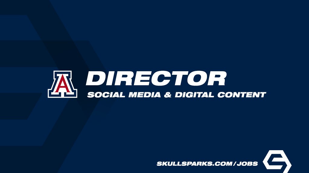 New opportunity with <a href="/AZATHLETICS/">Arizona Athletics</a>
Director of Social Media &amp; Digital Content
Tucson, Arizona
tinyurl.com/bdhapjws

SkullSparks.com/jobs/