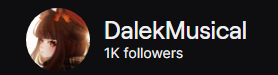 Dalek_Musical's tweet photo. I never though I would see the day.....HAPPY 1K EVERYONE!!!! https://t.co/CQkvjdcFf2