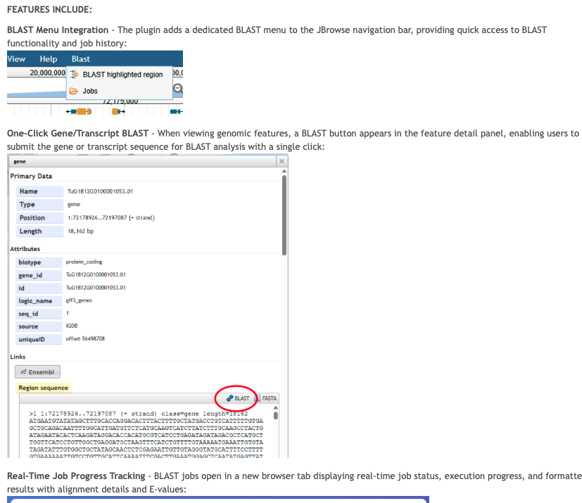 GrainGenes's tweet photo. GrainGenes update: GGBlastPlugin, a JBrowse plugin, released.  https://t.co/2VH2eBuYuf  @SoyBaseDatabase @LegumeFed @MaizeGDB  @functionizer @pauldshaw @michaelalaux https://t.co/yWbmFE186z