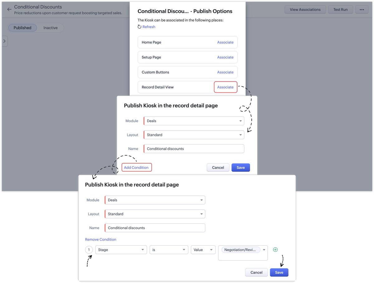 Interconnecta's tweet image. 🧠 Zoho CRM adds new capabilities to Kiosk Studio for automated notes and dynamic visibility
New ways to capture information automatically and surface what matters based on context.
See how it works 👉zurl.co/Mh8zZ 
#Zoho #CRM #Sales #Automation #CustomerExperience