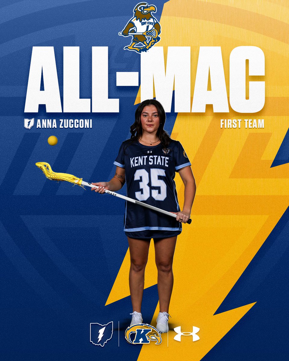 KentStLax's tweet photo. 𝐅𝐢𝐫𝐬𝐭 𝐓𝐞𝐚𝐦 𝐀𝐥𝐥-𝐌𝐀𝐂‼️🥍 

Kent State sophomore defender Anna Zucconi earns a first team All-Conference selection after a program record-breaking season with 32 caused turnovers and 47 ground balls. Congratulations Anna!!

#GoFlashes⚡️ https://t.co/OXxATPBFDA