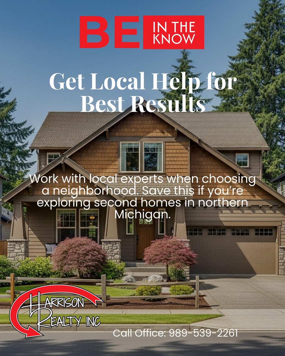 HarrisonRealty's tweet image. Save this post if you are exploring the idea of a second home, and feel free to reach out with any questions about how these local tax rules might impact your next move! ✨

#RealEstate #HarrisonMI #upnorth #Northernmichigan