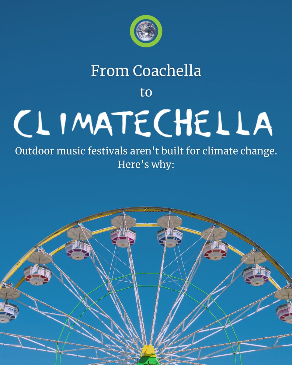 ClimateReality's tweet image. We all know outdoor music festivals as: 🌵🎶🎡🌴☀️ 
 
But extreme weather, like what we saw during Coachella week one had us like: 🌫️😷☀️🎶 
 
Extreme weather has unexpected consequences– cancelled performances and public health risks for everyone.  

#climatechange ruins all of
