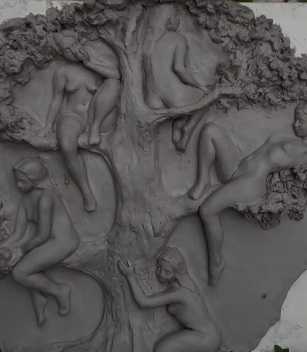 shadowvectors's tweet photo. The Jokeress...The Sculptress..Life tree..Original artwork done as mudsculpture by Anastasia Kolesnyk @anastasiaarteyeva (Instagram) Themes: Body Positivity/Self Love https://t.co/L2zKmNfIN4