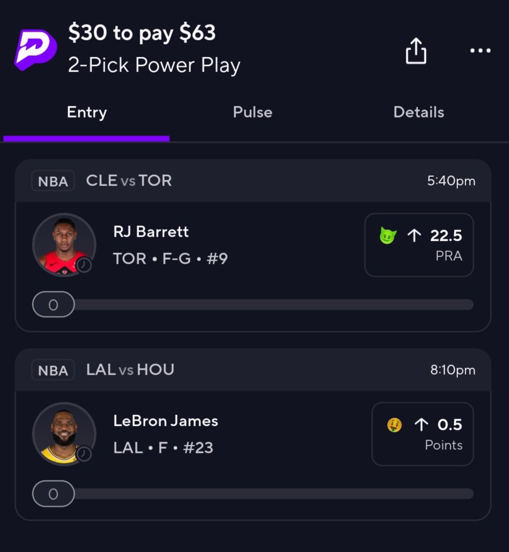 JBLocks13's tweet photo. Lebron PrizePicks Max Promo Slip

2u/Max depending on bankroll

You already know we cashing tf out today https://t.co/ZcRekCy9Gq