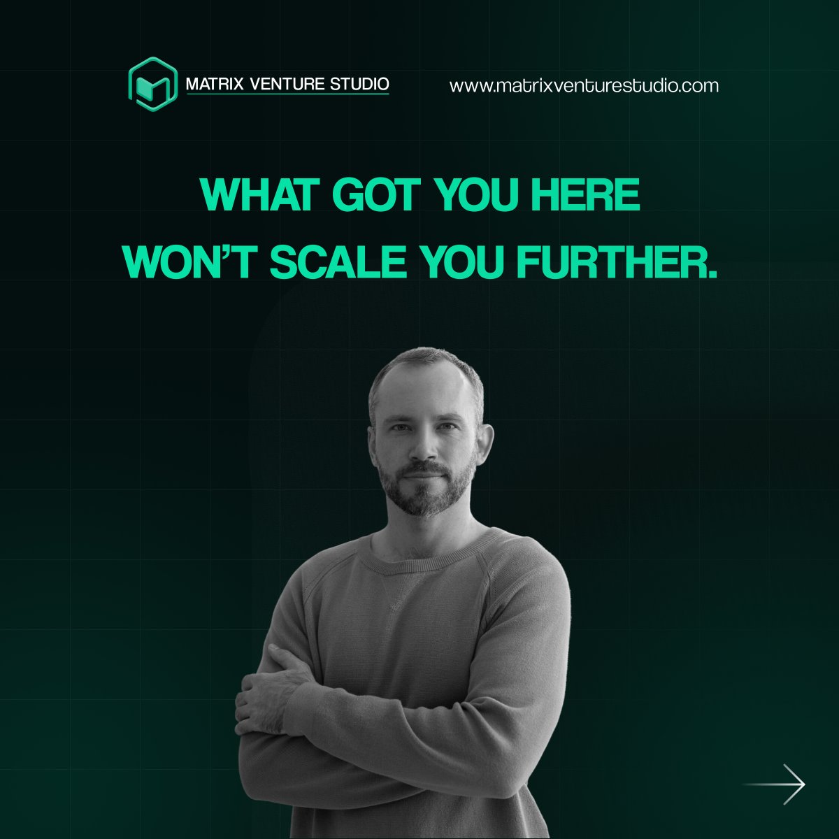 Matrixventure_'s tweet photo. What works early
starts breaking later.

More growth = more complexity.
More complexity = better thinking required.

Most founders scale effort.
Very few scale their thinking.
That’s the difference. https://t.co/a7UcdVwgBn