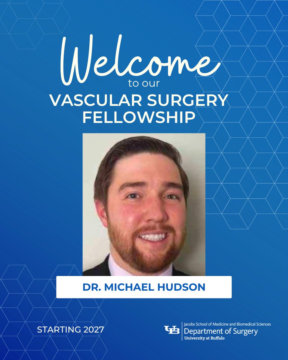 UBSurgery's tweet photo. We can't wait for our newly matched vascular surgery fellows to start in 2027! Congratulations! 🦬 https://t.co/f3wSNmxfF9