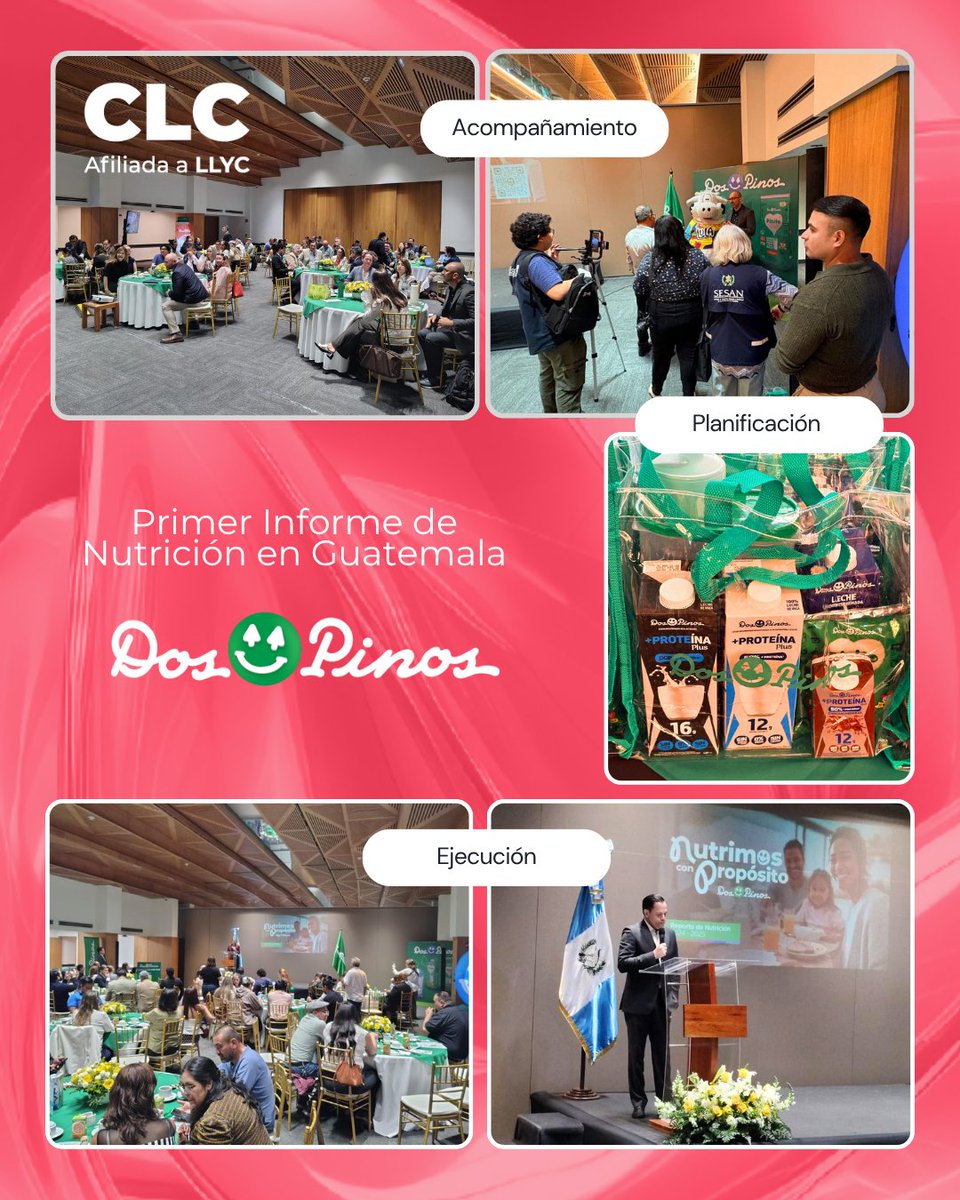 ClcComunicacion's tweet photo. En CLC acompañamos a Dos Pinos Guatemala en la presentación de su Primer Informe de Nutrición, un evento que conectó a la marca con medios y líderes clave del sector.

Nos enorgullece ser parte de iniciativas que impulsan la nutrición, innovación y bienestar en la región. 🙌 https://t.co/PGESHw44sr