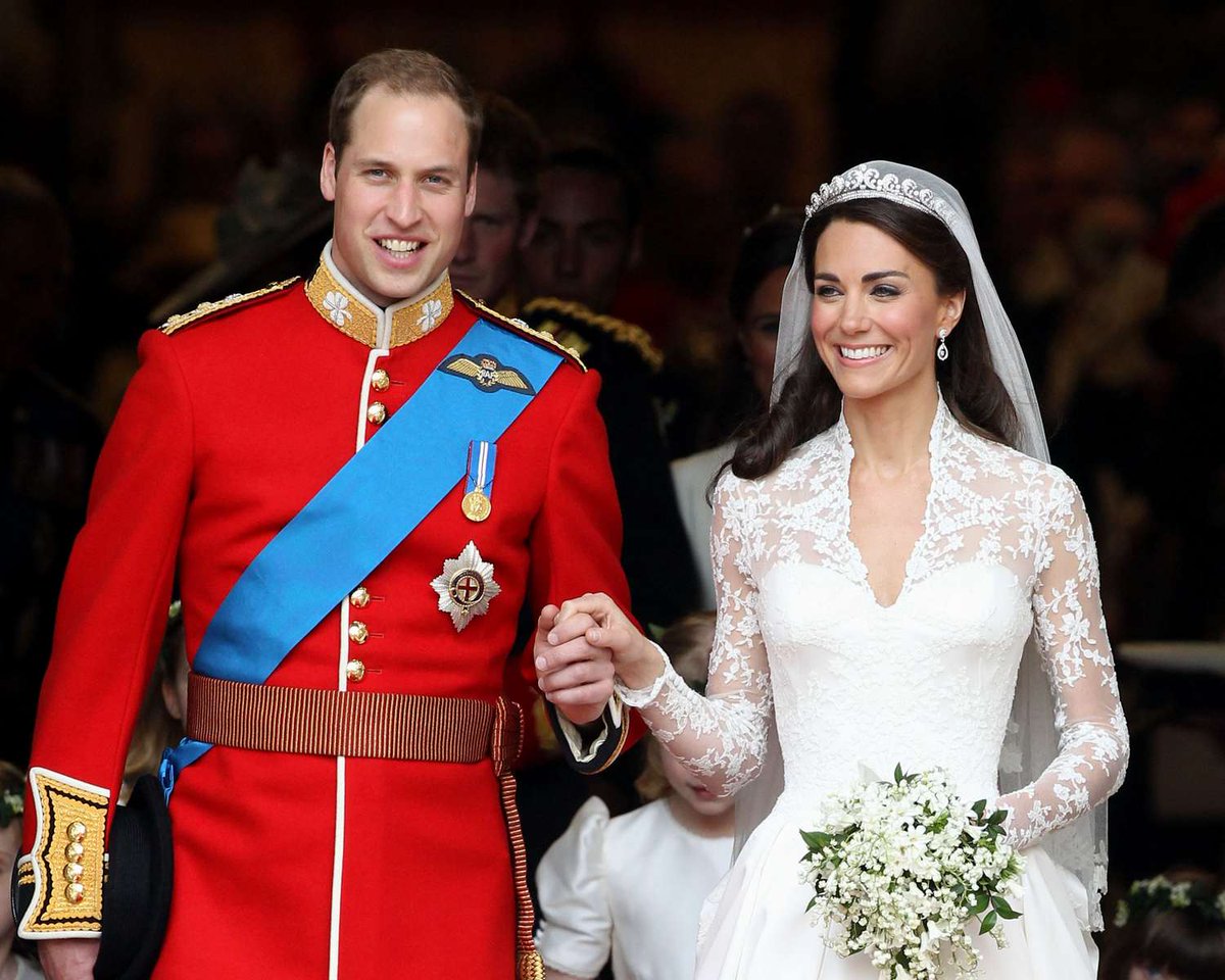 When Catherine wed William she wanted to 'look like herself', so she didn't put her hair all up in a bun of some sort. She also insisted on doing her own makeup, with just a bit of help, since photographers work with stylists to ensure a bride doesn't look washed out. 
That said,