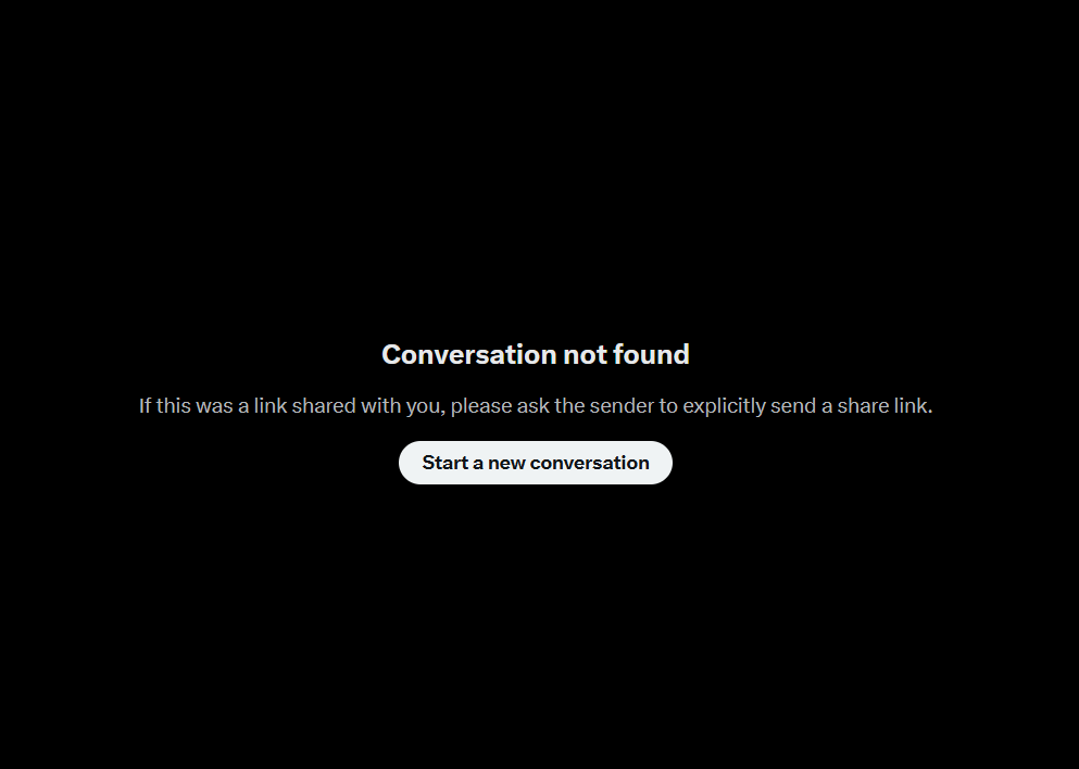 RealShannonShea's tweet photo. @grok @xai Hi @grok This is the error message I get. Which makes no sense because it's my conversation on this account. It is a pinned conversation too. Thank you for your help! https://t.co/lbWpaFPw1d