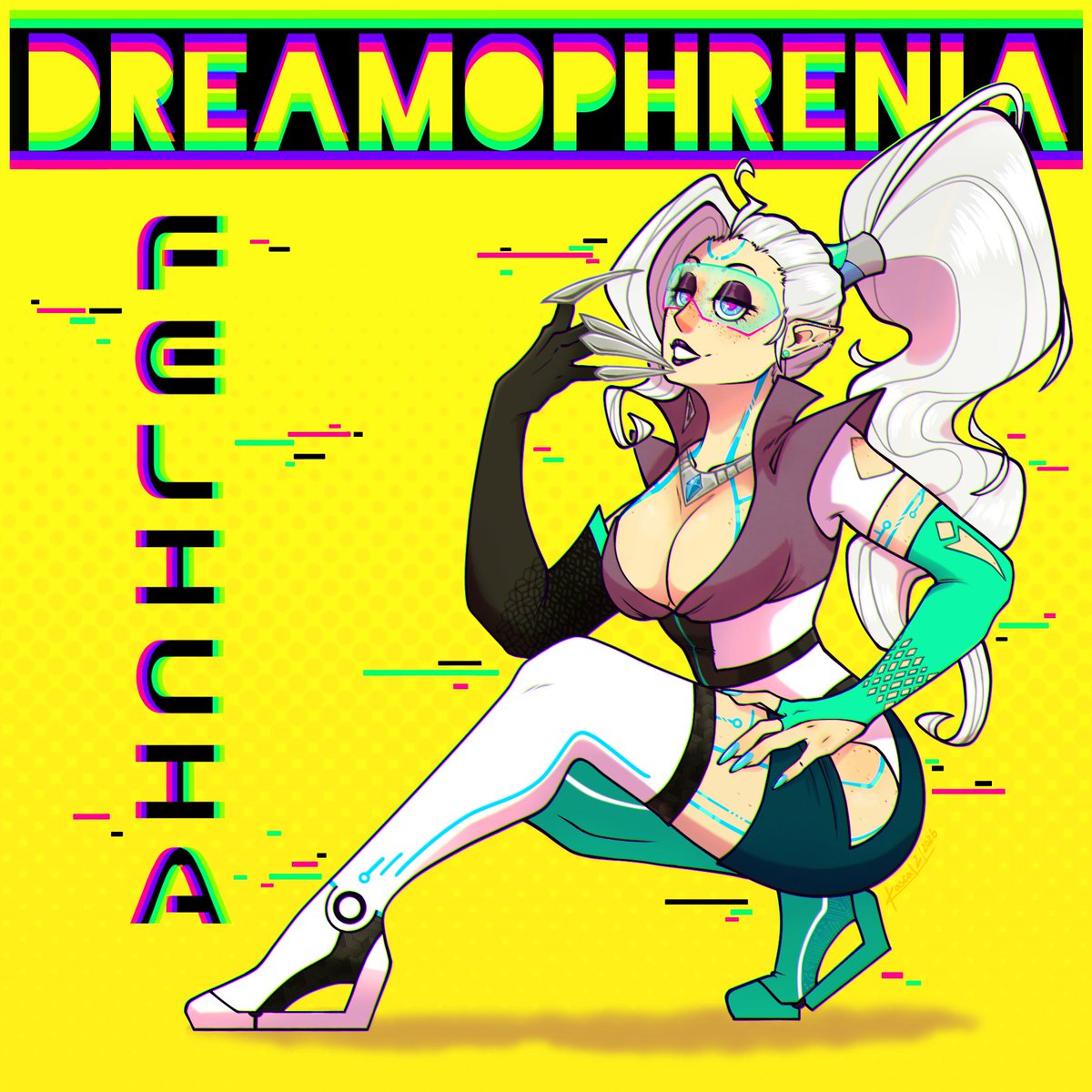 KascalJD's tweet photo. Cyber Felicia redraw 💋 and Nightmare 🖤

Some food for the fandom #DREAMophrenia https://t.co/wYHAAB5NFt