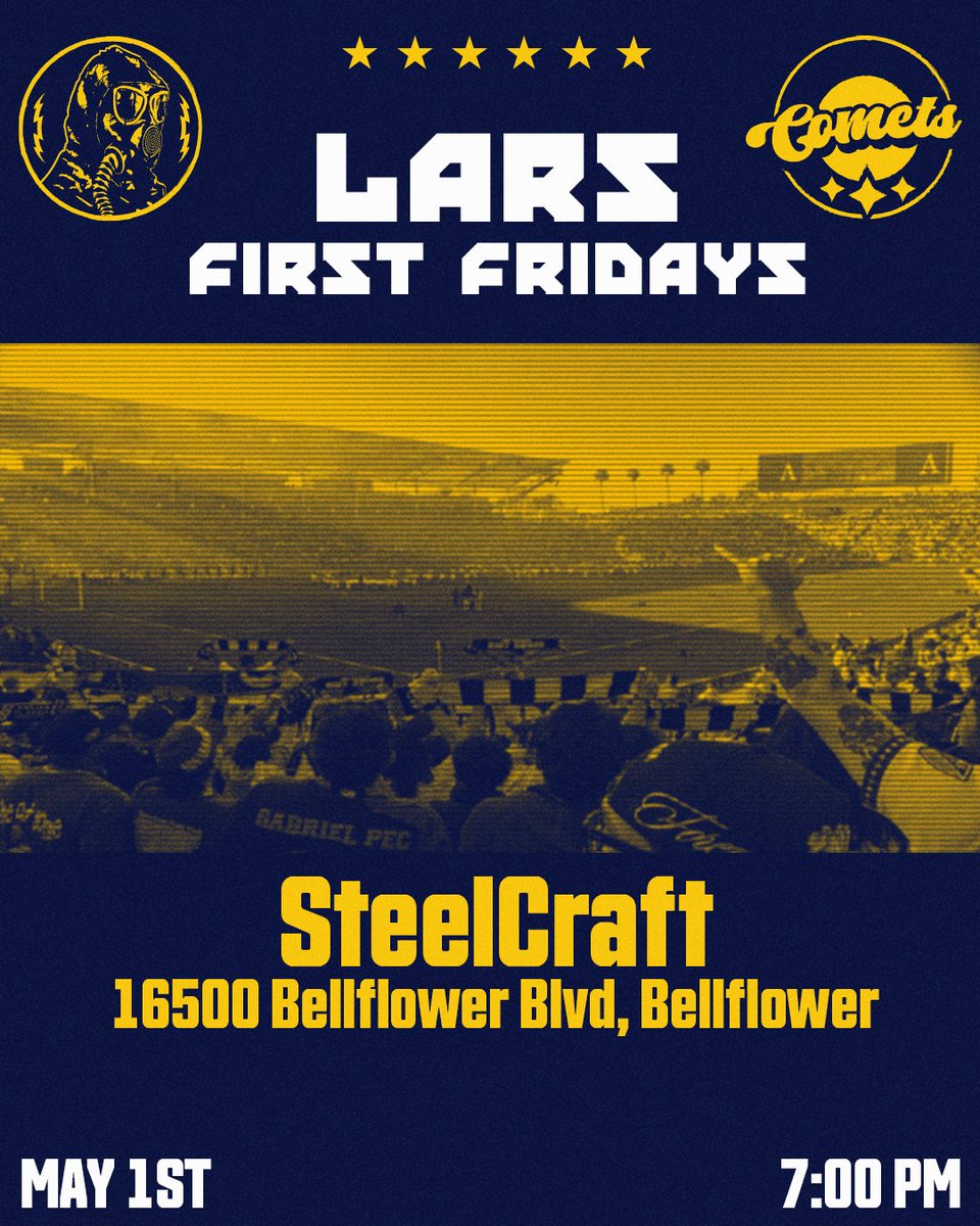 LARiotSquad's tweet photo. Join us at @VisitSteelCraft in bellflower for our LARS First Fridays on May 1st. We'll be meeting up with @blackgalaxyfans to enjoy some drinks and food, come out and hang with fellow G'z 

SteelCraft
16500 Bellflower blvd https://t.co/pNM78VO66r