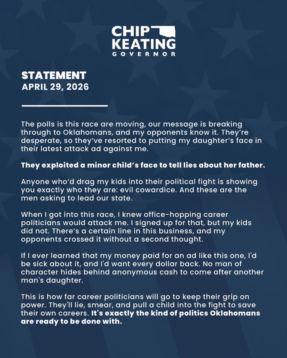 Chip Keating for Governor tweet media