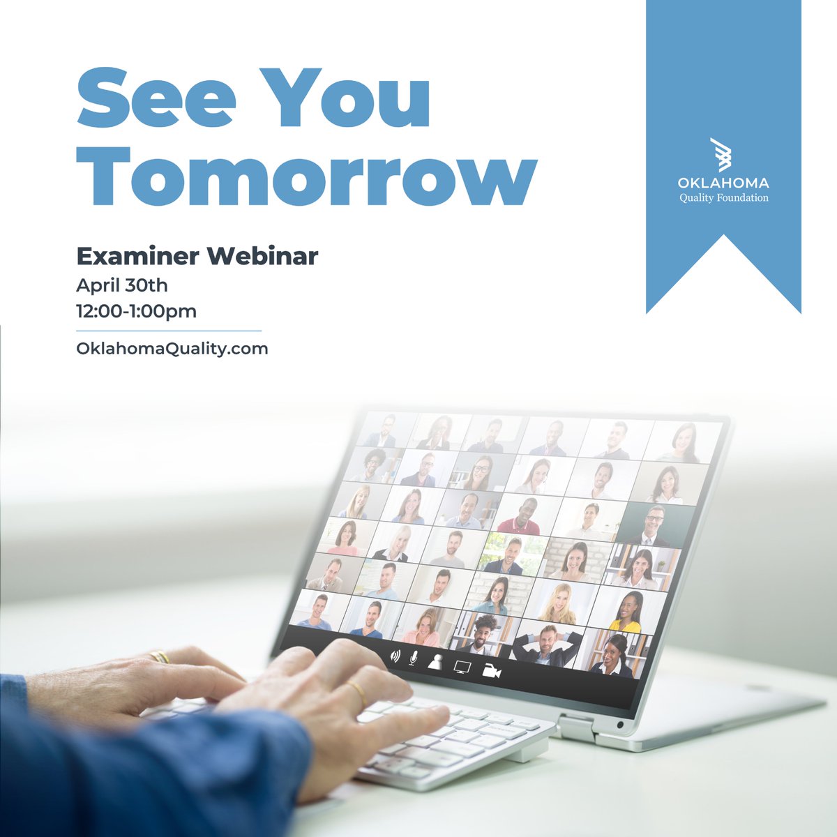 OklahomaQF's tweet image. See you tomorrow, April 30th, at noon for our Examiner Webinar!

Registration and details available at
oklahomaquality.com/events/examine…

#OklahomaQuality #Webinar #baldrige #Leadership #ProfessionalDevelopment #ContinuousImprovement #examiner