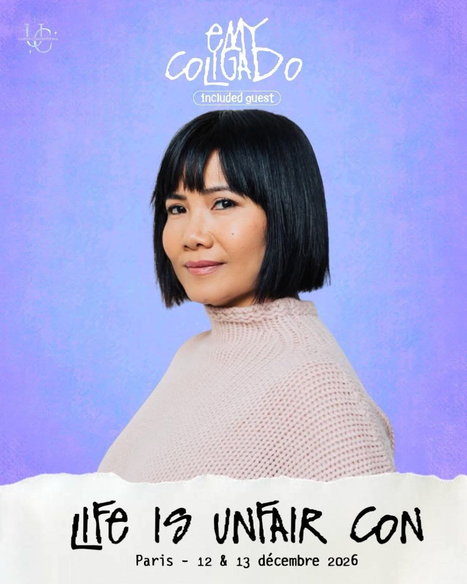 EuroConNet's tweet photo. GUEST ANNOUNCEMENT
#LifeIsUnfairCon #UnionAssociation #UnionConventions #EmyColigado
12 - 13 December, 2026
Paris, France
https://t.co/ADQwckkJyg https://t.co/lDuJEYcBnE