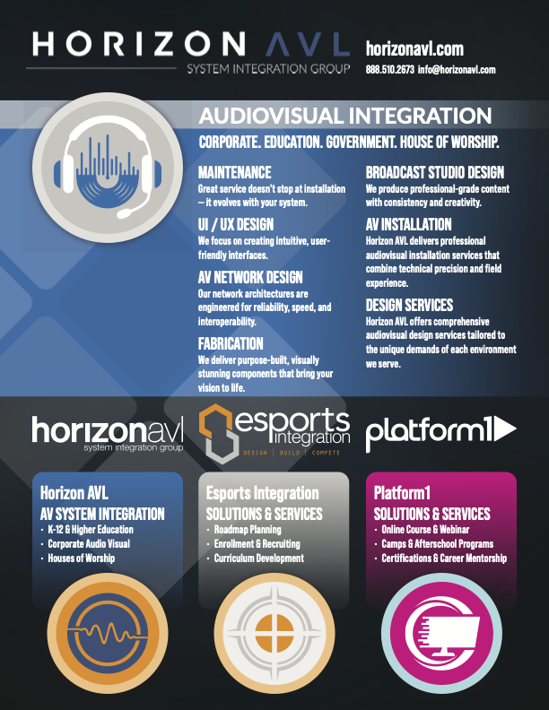 platform1_lms's tweet photo. Platform1 offers K-12 career pathways curriculum solutions with an esports and broadcast focus. Platform1 includes ready-made teacher lessons so your academic esports program can expand beyond after-school clubs and competition into the classroom. 

Platform1 is supported by Horizon AVL System Integration Group - servicing education for over 40 years. We will walk you through how to bring it all together for a successful academic esports program - from your esports facility design (Esports Integration), to AV integration (Horizon AVL) to integrated esports and career pathways curriculum (Platform1).

We know the industry, we understand education, and we have successfully launched esports and broadcast programs in K-12 schools for years! 

Check out our websites and reach out for more information: 

https://t.co/9kHhOhLubu
https://t.co/h2B8sN88qp
https://t.co/t0ytEwVkqH

#esportsedu #esportseducation #esportsexcellence #futureofesports #esportsintegration #edtech #horizonavl #careerdevelopment #careerpathways #classromtechnology #stemeducation #stemlearning