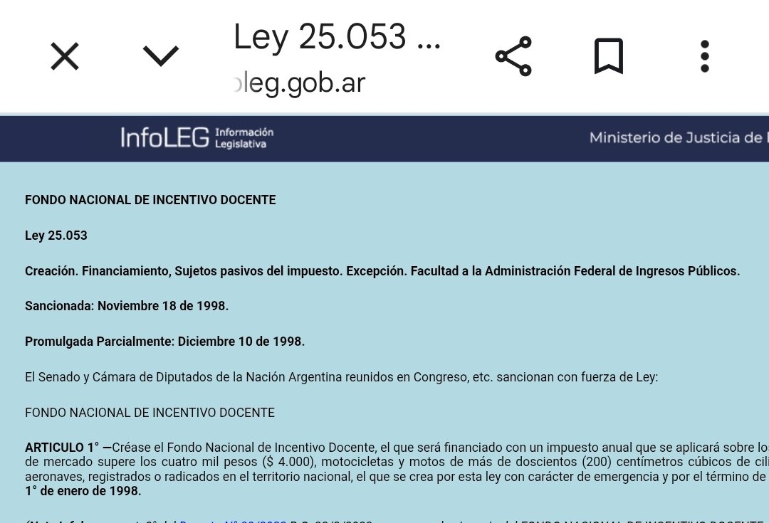 <a href="/BlancaOsunaOK/">Blanca Osuna</a> <a href="/DiputadosAR/">Diputados Argentina</a> no tengo ganas de buscar cada ley q nombro pero la de incentivo docente, caduco en 2003, se la prorrogo y la ultima prorroga finalizo el 31/12/23. Con tantos asesores y fallan