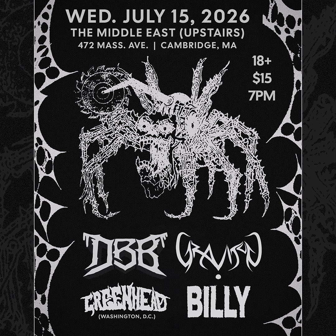 dbbthrash's tweet photo. Overdue for a Cambridge return 👀 🕷️
@MidEastClub
#dbb #graviton #greenhead #billy #cambridgema https://t.co/WFtMrmUFli