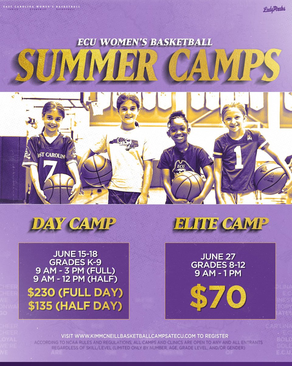 ECUWBB's tweet photo. Registration for summer camps is still open! Click the link below to reserve your spot today 🙌

https://t.co/Id0i3ozaby https://t.co/wlzga584ap