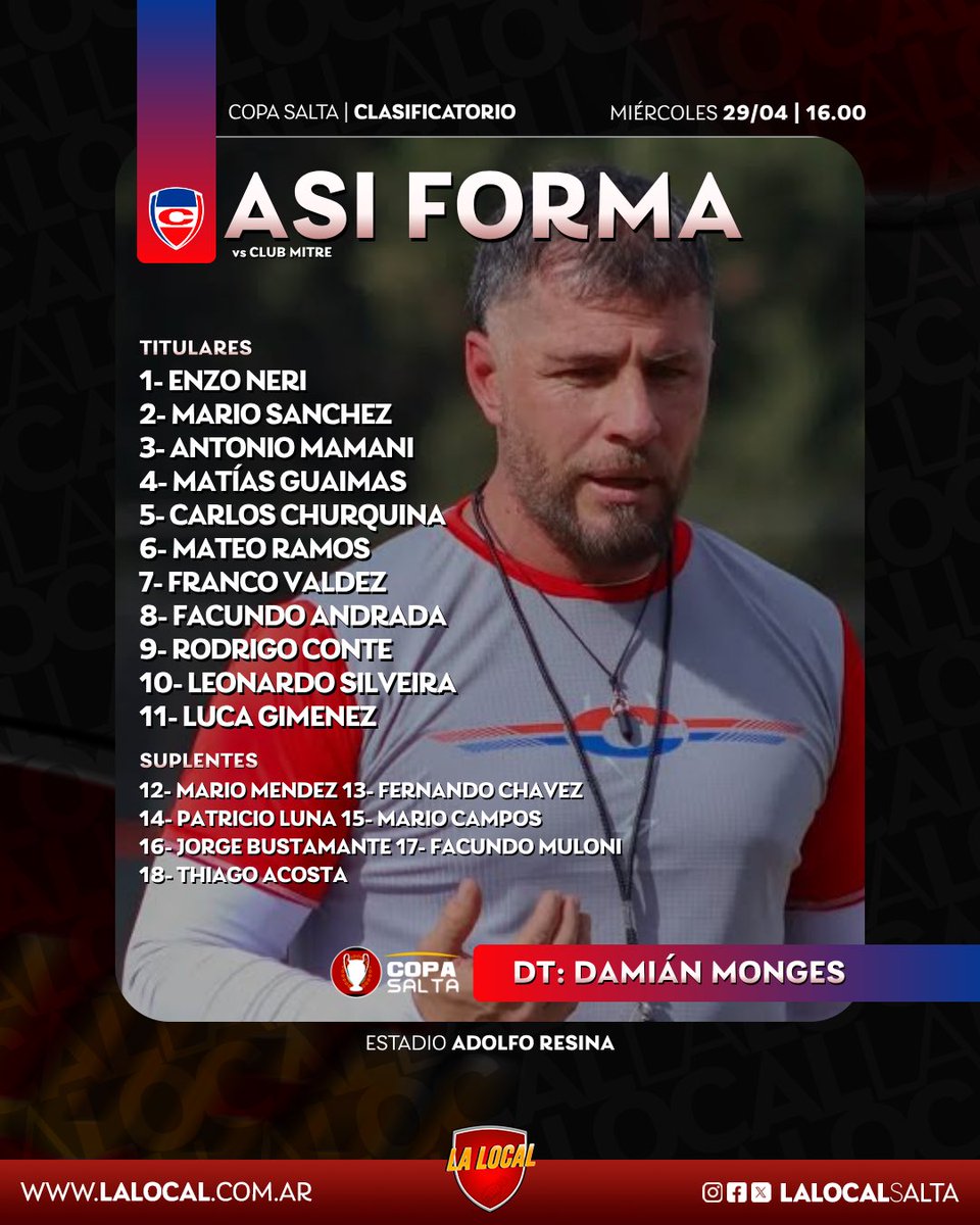 lalocalok's tweet image. 🏆 #CopaSalta | Clasificatorio
🗒️ Estas son las formaciones 
📌 #Mitre 0-0 #Cachorros