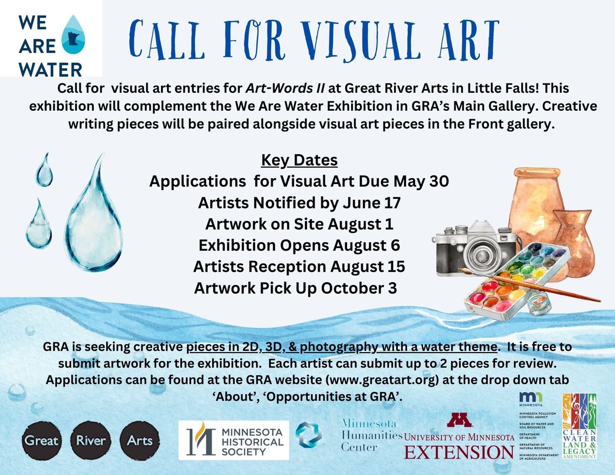 cdcmorrisonmn's tweet image. The #GreatRiverArts (GRA) galleries are FREE and open to the public during their open hours - Wed-Fri, 10am-5pm &amp;amp; Sat, 10am-2pm in #LittleFallsMN! 🛑 Stop in and visit!! 🖼

🌐 greatart.org

#GRA #ArtGallery #Events #Venue #MorrisonCounty