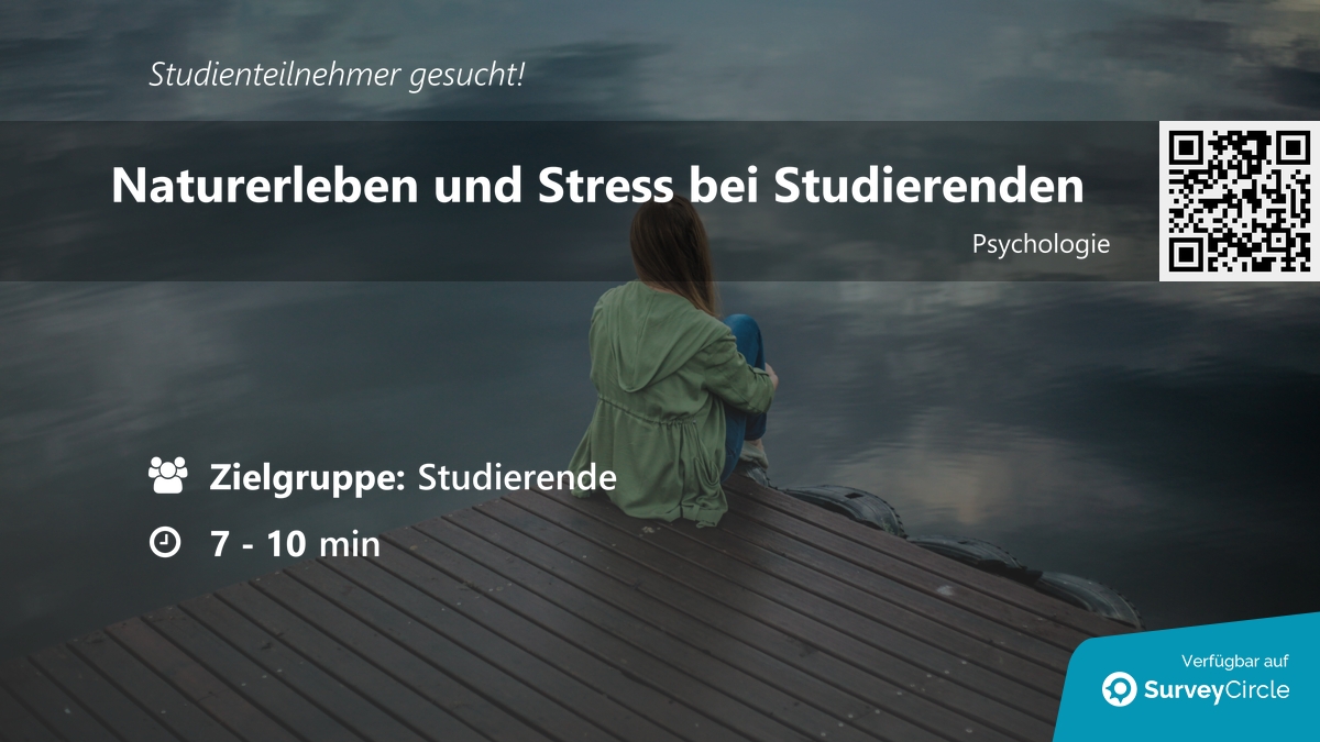 daily_research's tweet image. Teilnehmer für Online-Studie gesucht!

Thema: "Naturerleben und Stress bei Studierenden" via @SurveyCircle

#studierende #stress #naturerleben #natur #umfrage #surveycircle