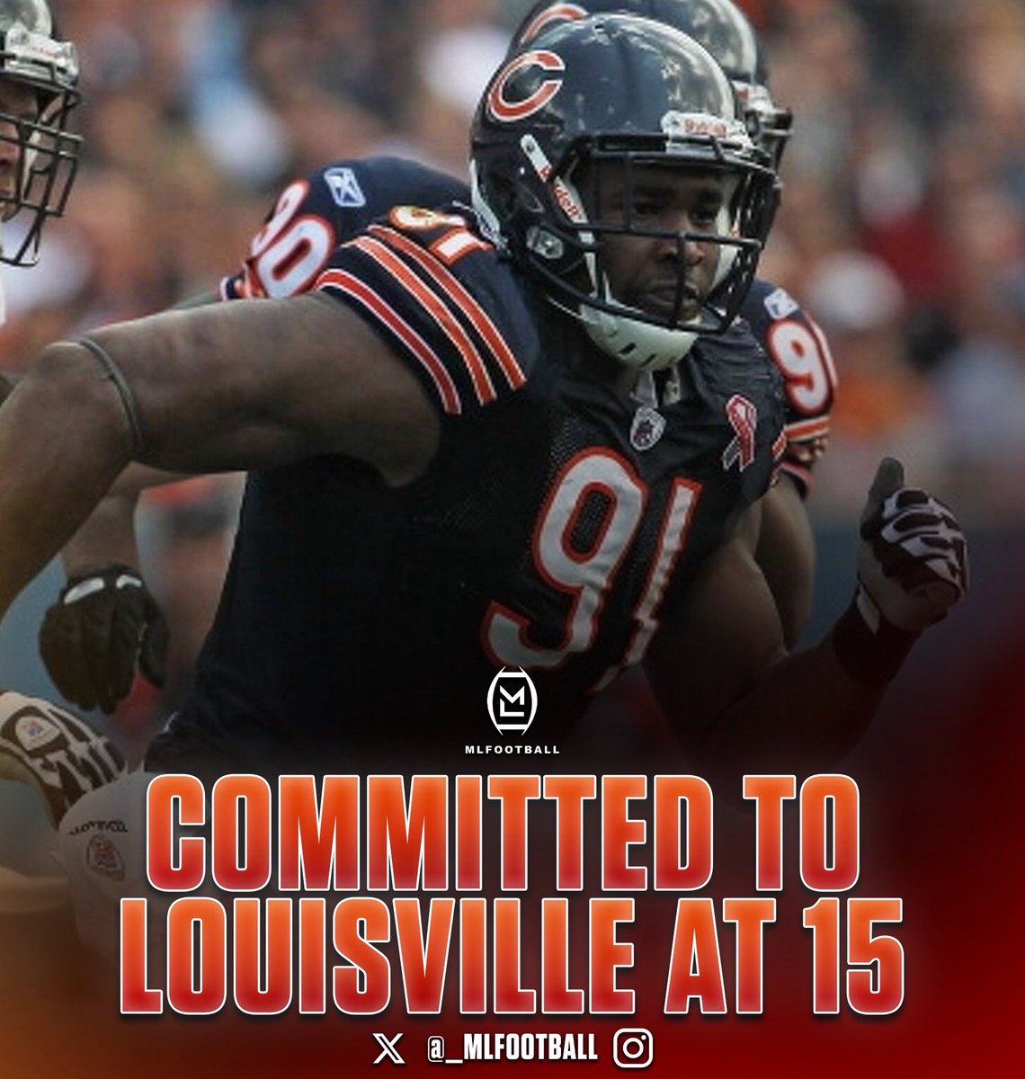MLFootball's tweet image. ONE OF ONE: Former #NFL player Amobi Okoye comitted to Louisville at just 15 years old:  Okoye then become the youngest player in NCAA history, being just 16 as a freshman.  Amobi became the youngest draft pick in 2007, being drafted at just 19 years old by the #Texans.

😱😱