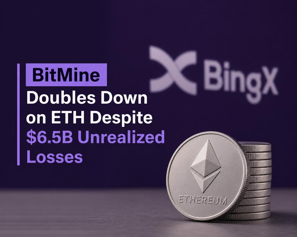 #BitMine doubling down on #ETHEREUM  despite a massive $6.5B unrealized loss says a lot about how institutions think differently from retail. While many traders would cut losses early, this looks like a long-term positioning strategy based on belief in Ethereum’s future value.
