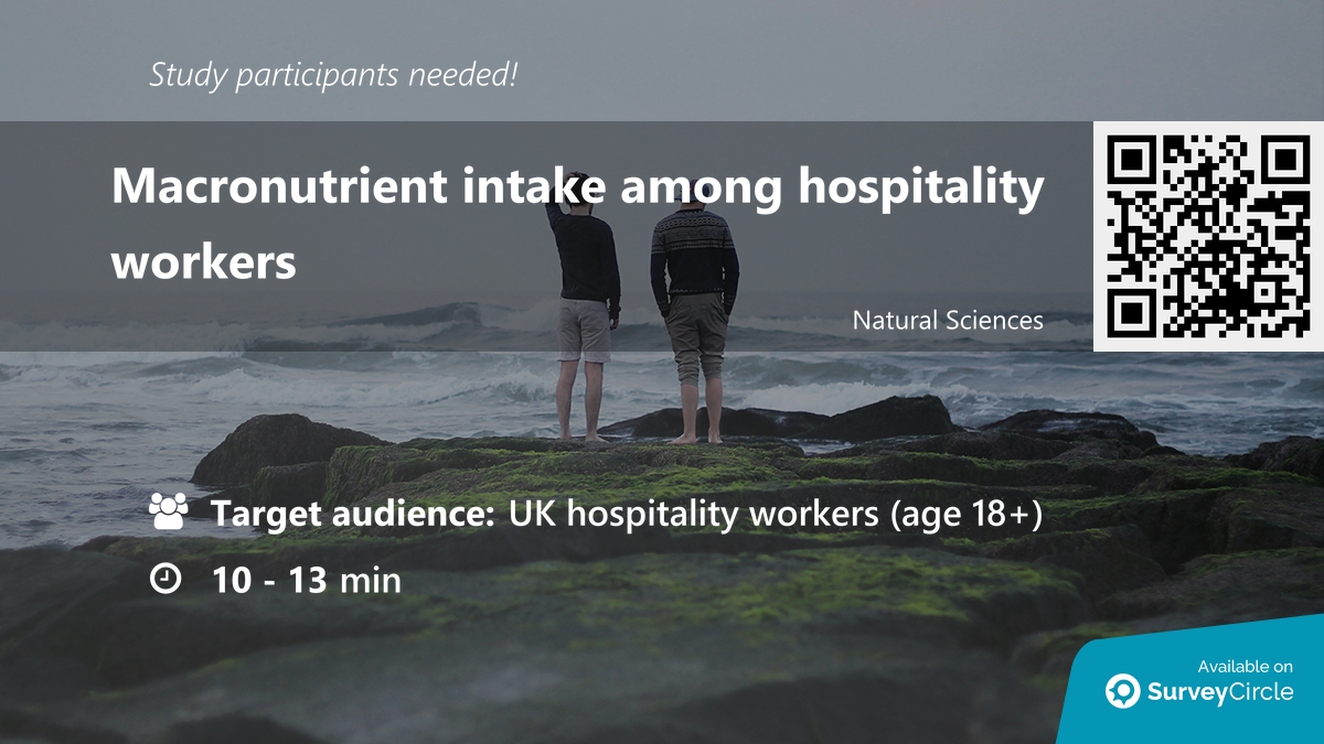 daily_research's tweet image. Participants needed for online survey!

Topic: "Macronutrient intake among hospitality workers" via @SurveyCircle

#dissertation #HospitalityWorkers #FullTime #PartTime #survey #surveycircle