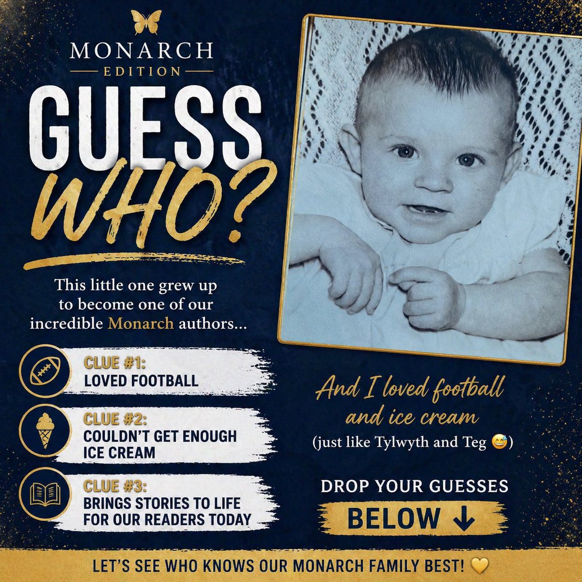 jenlowrywrites's tweet image. Guess who!!!! Monarch baby author edition! How well do you know #TeamMonarch #cleanreads #publishing #middlegrades