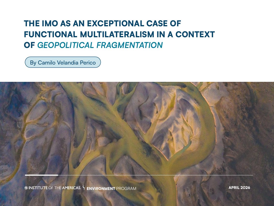 iamericas's tweet photo. As IMO meetings unfold, this timely paper by our Non-Resident Fellow Camilo Velandia-Perico explores why the @IMOHQ remains a rare example of effective multilateralism in an increasingly fragmented geopolitical landscape.

ENG: https://t.co/yK6znSXwXN
ESP: https://t.co/SXdyalUUJQ https://t.co/7f5EIr0yTj