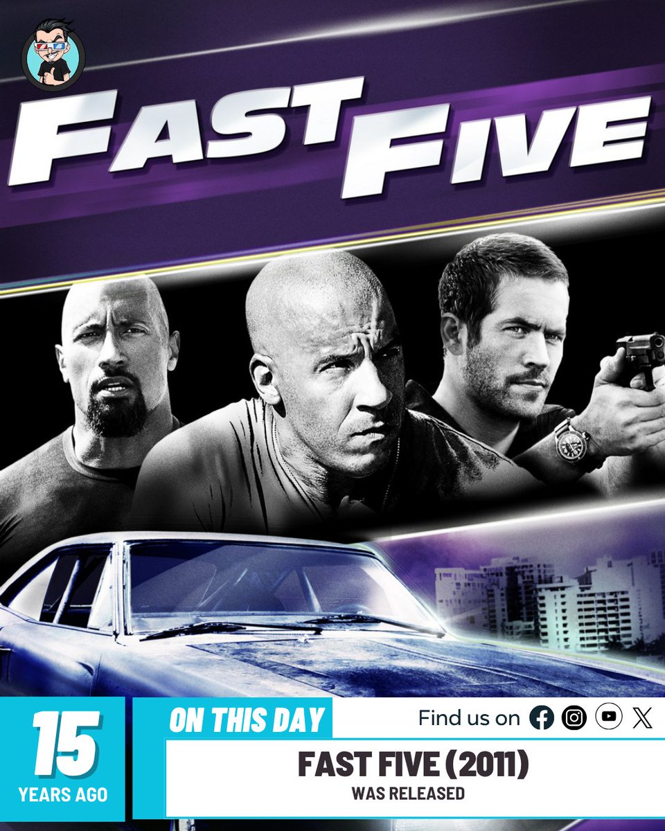 joblocom's tweet image. Fast Five (2011) was released 15 years ago! 🎥
 #FastFive #FastAndFurious #VinDiesel #PaulWalker