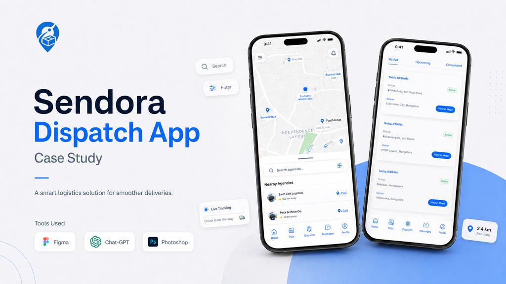 blackout_graphx's tweet photo. Hello Guys, cooked something good🔥🔥

🚚✨ New UI/UX Case Study: Sendora

A trust-based delivery booking app designed to help users find, compare, and book reliable delivery agencies with confidence.
📍 Nearby agencies
⭐ Trust ratings
📦 Easy pickup request
🛵 Delivery tracking https://t.co/qKI8xoNOQi