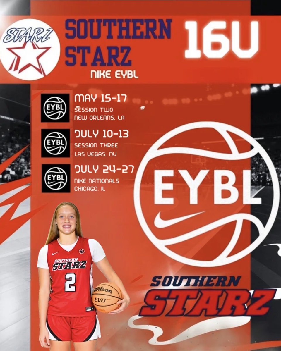 pippiboyer2029's tweet image. Blessed for the journey and everything that’s led me here. Grateful to announce I’ll be playing with Alabama Southern Starz and competing on the @nikegirlseybl circuit. Thank you to everyone who’s supported me along the way! See you in NOLA in May! 🌟🏀 #EYBL #classof2029