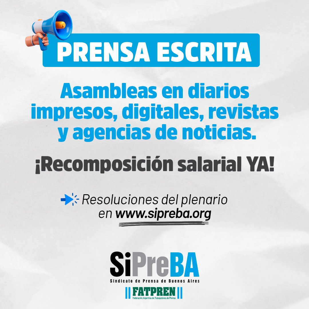 SiPreBA - Sindicato de Prensa de Buenos Aires tweet media