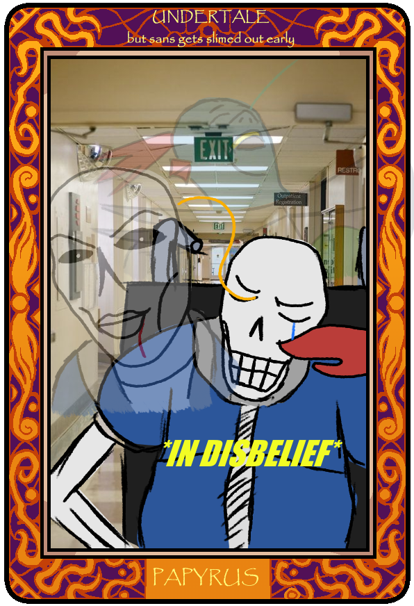 Gashten7's tweet photo. (1/2) I just realized I never posted the cards I made for the April Fools event #UndertaleLastCorridor #ulctwt https://t.co/d97mwW0vmc