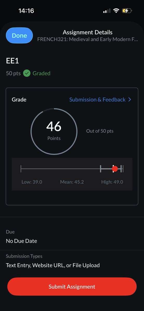 I DIDNT GET THE LOWEST SCORE I AM EVEN JUST SLIGHTLY ABOVE THE AVERAGE GRADE WOW THIS IS HUGE FOR ME I ACTUALLY IMPROVED