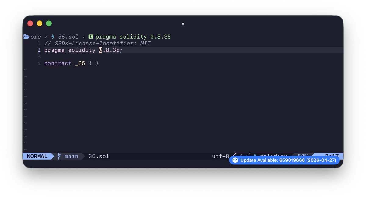 Solidity Language Server tweet media