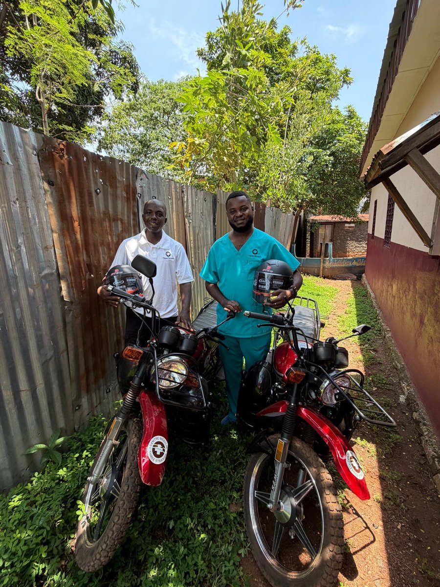 ThreeStrandsOrg's tweet photo. As we prepare to begin our pilot program, our Medi Moto Team is visiting potential areas and meeting with village leaders. Our aim will be to provide basic healthcare and medications to people in hard-to-reach locations. 
#medimoto #MotoMedic  #healthcare #medicalmissions https://t.co/70zcU4zajN