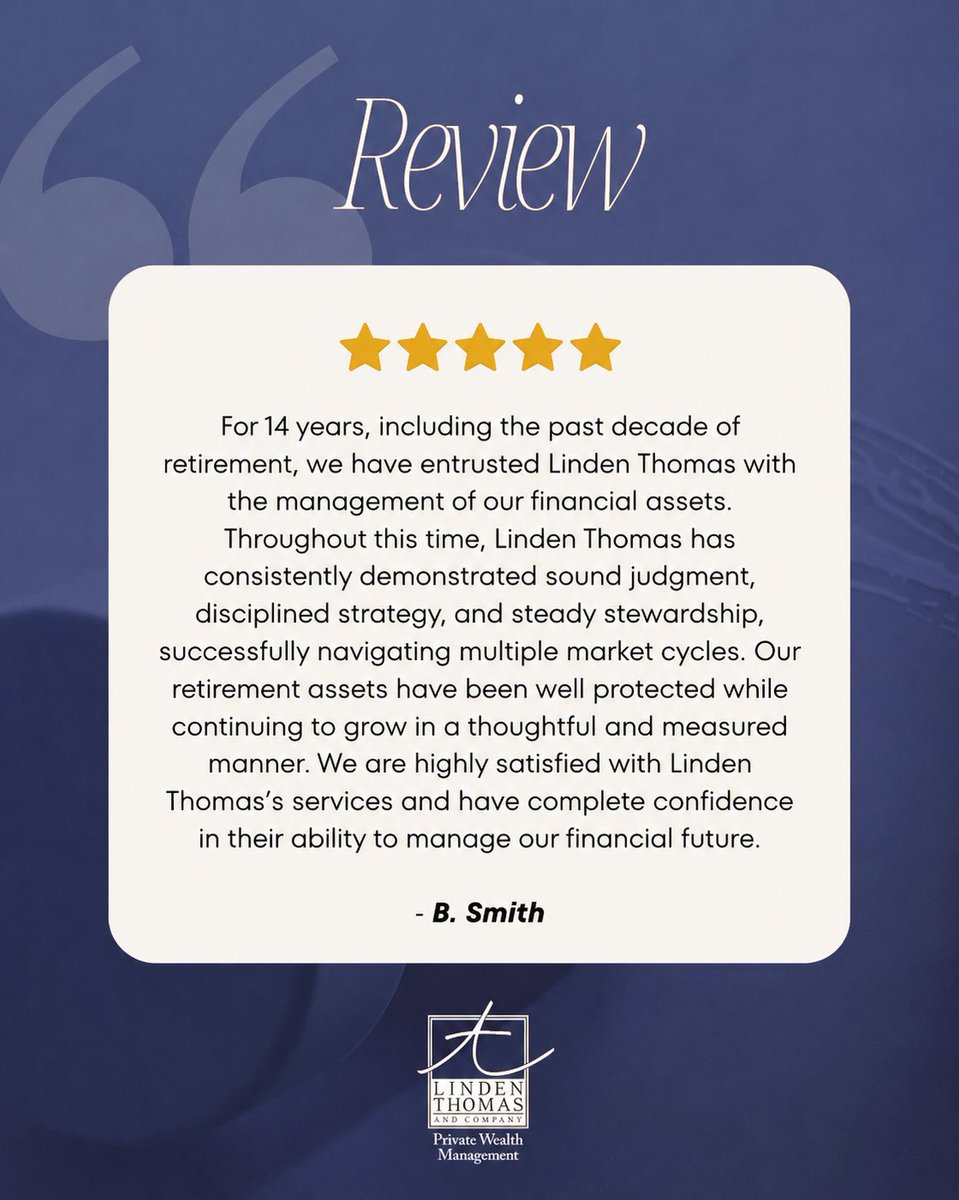 LindenThomasAC's tweet photo. We’re honored by the trust our clients place in us and grateful when they share their experience.

Testimonials may not be representative of the experience of other customers; is no guarantee of future performance or success; and no customer providing a testimonial was paid. https://t.co/cLjXQ2MQiV