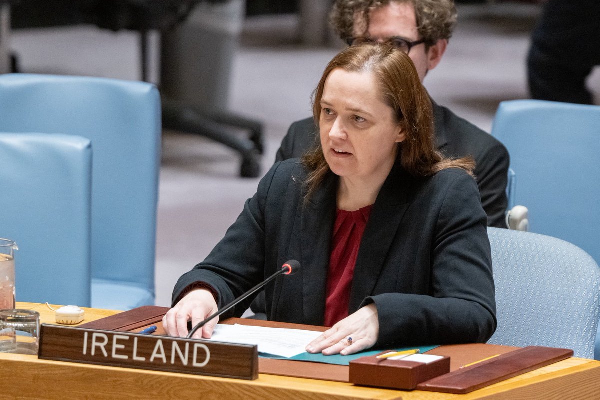 IrishMissionUN's tweet photo. Today, 🇮🇪 addressed the #UNSC open debate on maritime security.

Safe, secure and open maritime navigation is the backbone of the global economy and key to international stability. 🌏🌊

It is in our shared interest that the freedoms of the high seas are respected by all. 

Ireland’s first National Maritime Security Strategy, published this year, focuses on risks and threats to national security and defence in the maritime domain.

🔗 https://t.co/CACF7OsCIE
