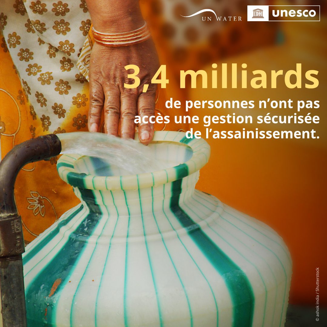 UNESCO_fr's tweet photo. L'accès à l'assainissement est essentiel, mais très inégalitaire.

Le Rapport mondial sur la mise en valeur des ressources en eau de l'ONU, coordonné par l'UNESCO au nom de ONU-Eau, souligne le besoin de systèmes d'eau et d'assainissement plus inclusifs et équitables.

En savoir plus : https://t.co/vUVg0DQ3fK