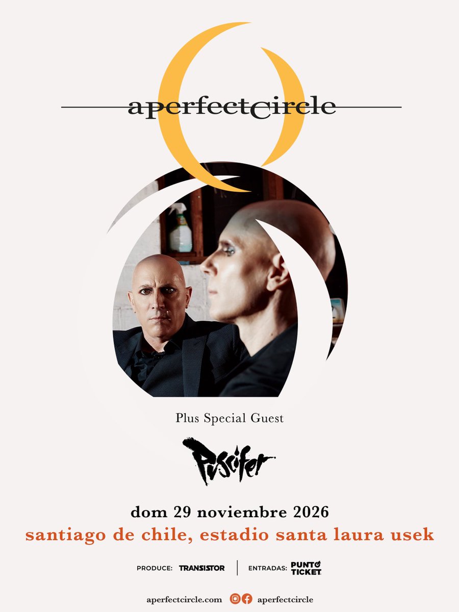 ¡A Perfect Circle confirmó show en Chile junto a Puscifer!

Más info en: instagram.com/p/DXuiDShD773/