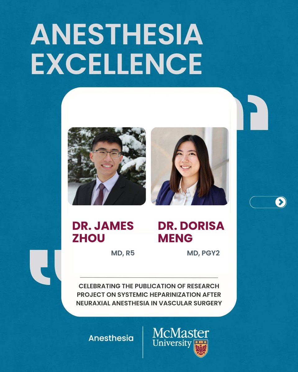 McMaster Anesthesia tweet media