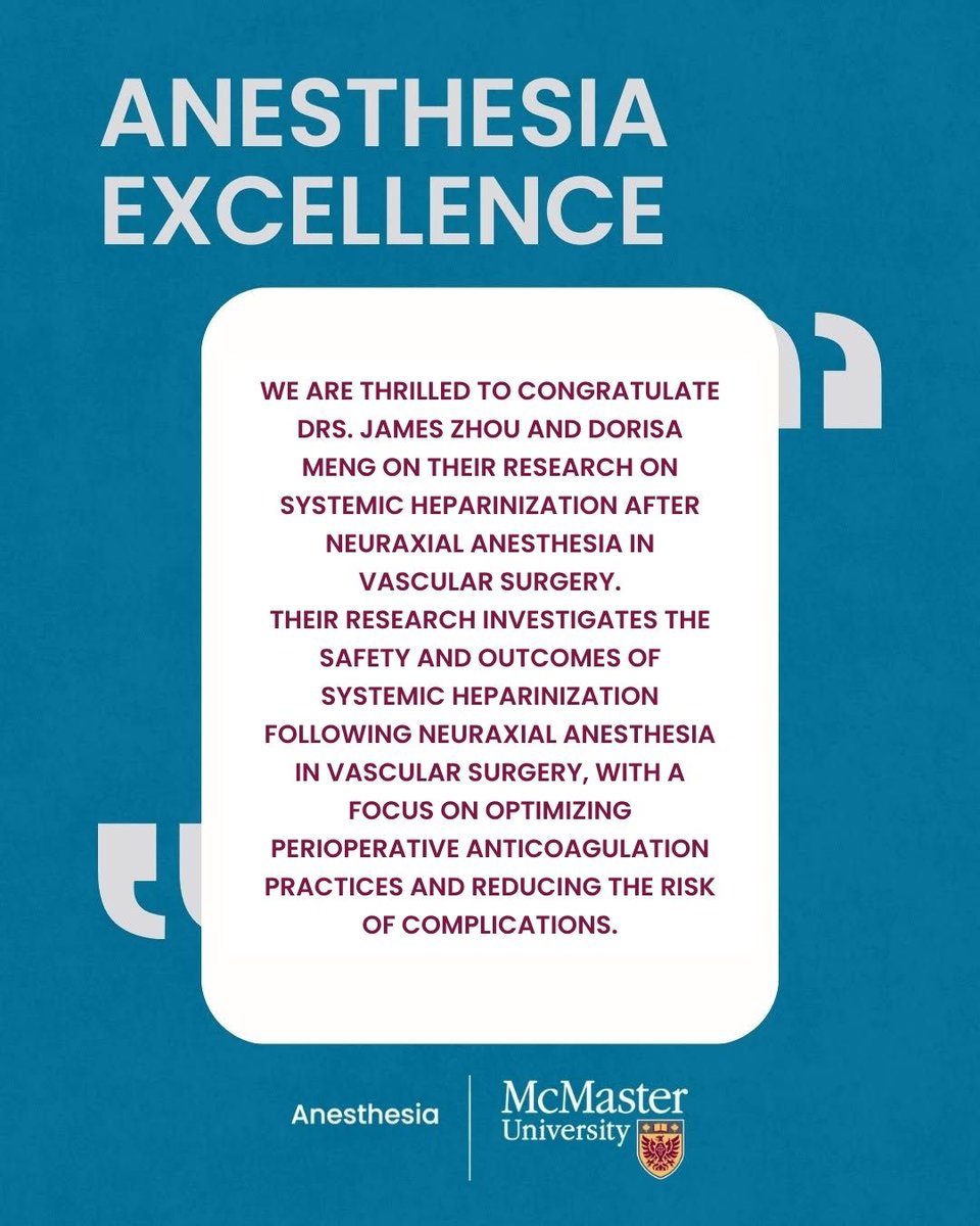 McMaster Anesthesia tweet media
