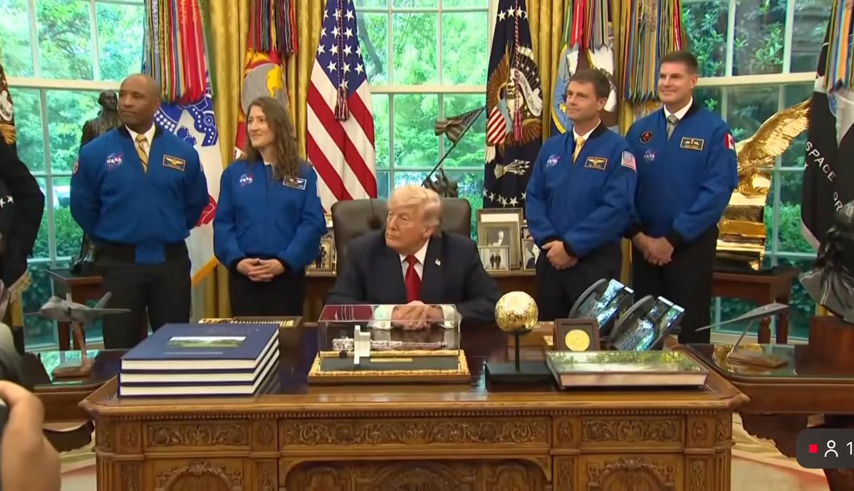 NASAWatch's tweet image. That's two presidential oval office meetings for the #ArtemisII crew @NASA #NASA