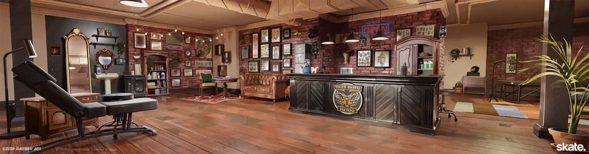 terraformart's tweet image. Today we’re sharing Panoramic Shop Interiors designed for #Skate by our Concept Artist Oscar Gregeborn!

Art Director: Lance Ridenoure

Producer: Sara Mosier 

Creative Director: Finnian MacManus @fmacmanus 

#interiorconcept #conceptart #eagames #design #digitalpainting